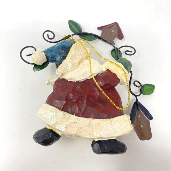 Costco Whimsical Ornament Rustic Country Farmhouse Santa And Birdhouse - Picture 3 of 9